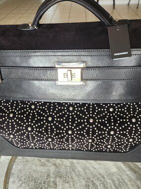 BRAND NEW DSQUARED2 LARGE LEATHER HANDBAG - UNISEX